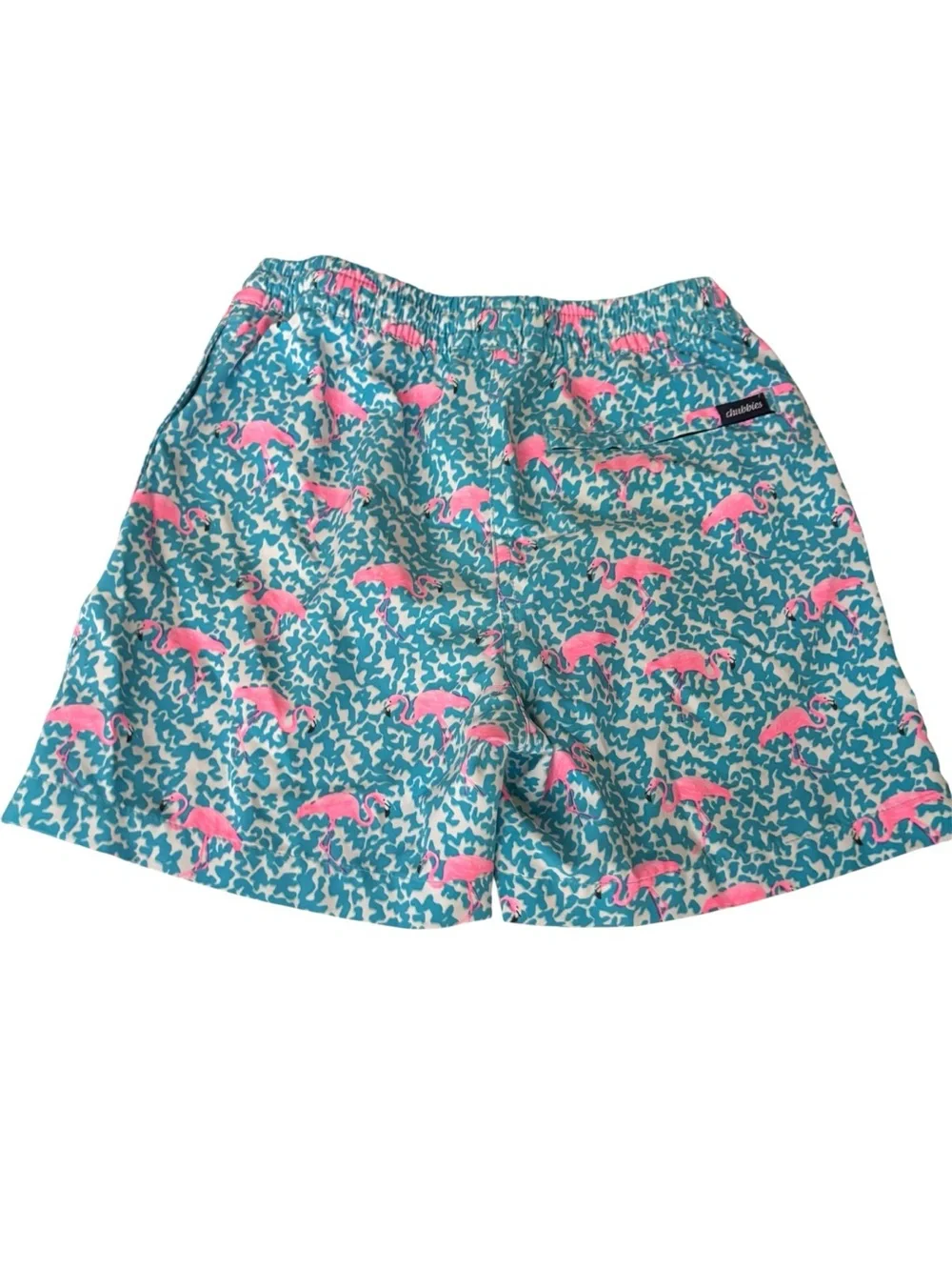 Chubbies Youth Small 8/9 Flamingo Swim Trunks Boys Like New Beach Shorts
